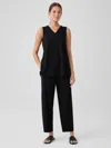 Eileen Fisher Stretch Jersey Knit Lantern Pant In Black