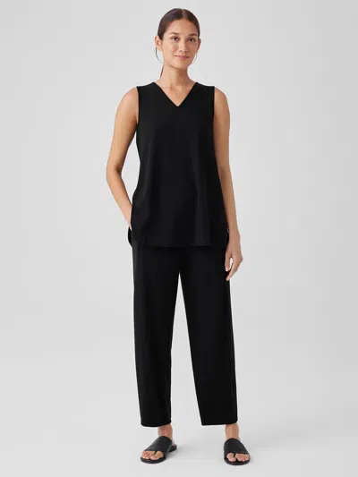 Eileen Fisher Stretch Jersey Knit Lantern Pant In Black