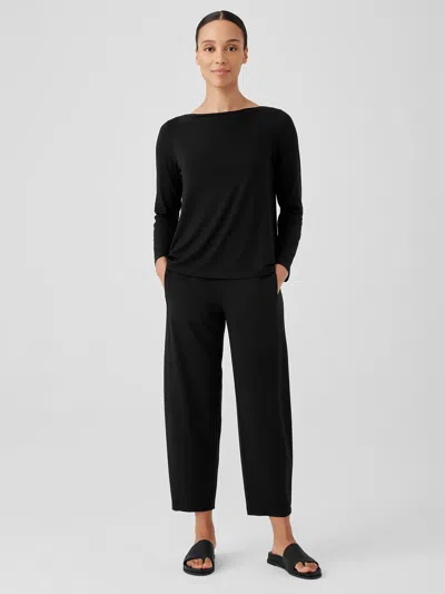 Eileen Fisher Stretch Jersey Knit Lantern Pant In Black