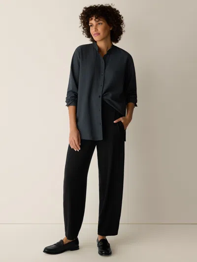 Eileen Fisher Stretch Jersey Knit Lantern Pant In Black
