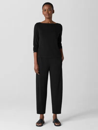 Eileen Fisher Stretch Jersey Knit Lantern Pant In Black