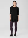 Eileen Fisher Stretch Jersey Knit Leggings In Black
