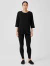 Eileen Fisher Stretch Jersey Knit Leggings In Black