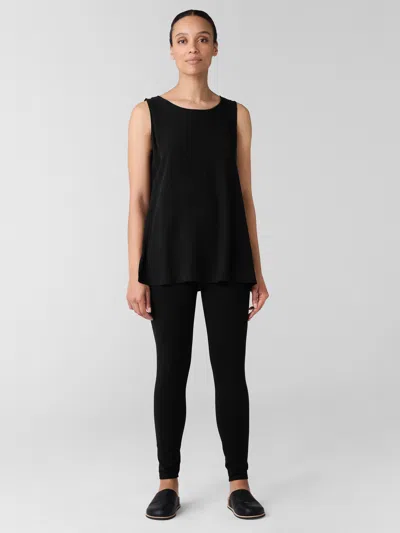 Eileen Fisher Stretch Jersey Knit Leggings In Black