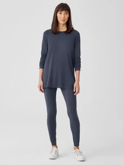 Eileen Fisher Stretch Jersey Knit Leggings In Blue