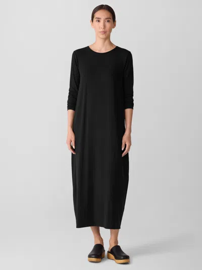 EILEEN FISHER STRETCH JERSEY KNIT OVAL DRESS