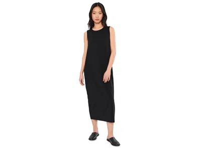 Eileen Fisher Stretch Jersey Knit Oval Dress In Black
