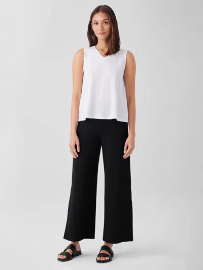 Eileen Fisher Stretch Jersey Knit Pant With Slits In Brown