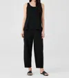 Eileen Fisher Stretch Jersey Knit Scoop Neck Tank In Black In Black