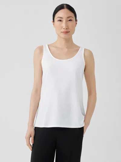 EILEEN FISHER STRETCH JERSEY KNIT SCOOP NECK TANK