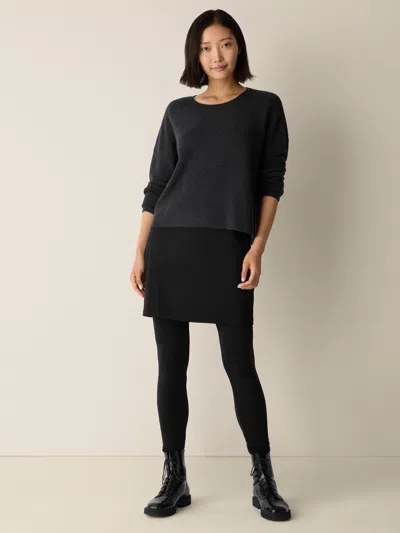Eileen Fisher Stretch Jersey Knit Skirted Legging In Black