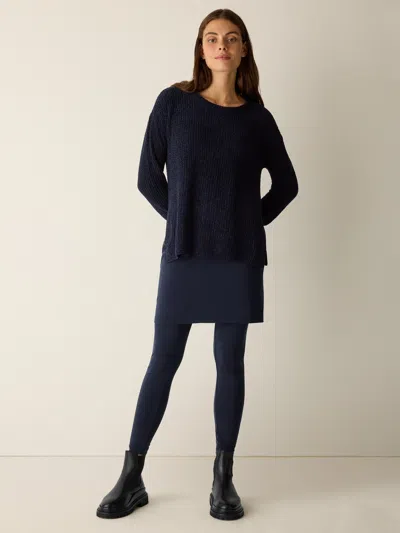 Eileen Fisher Stretch Jersey Knit Skirted Legging In Blue