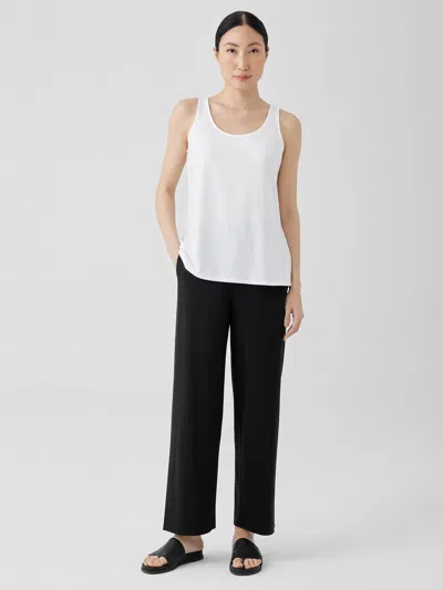 Eileen Fisher Stretch Jersey Knit Straight Pant In Black