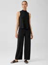 Eileen Fisher Stretch Jersey Knit Straight Pant In Black