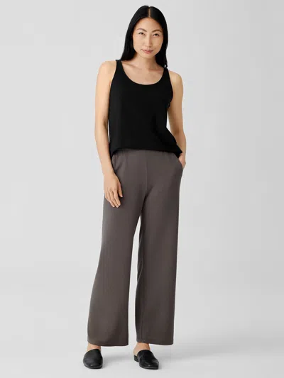 Eileen Fisher Stretch Jersey Knit Straight Pant In Brown