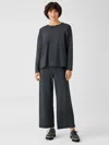 Eileen Fisher Stretch Jersey Knit Straight Pant In Gray