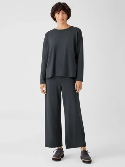 Eileen Fisher Stretch Jersey Knit Straight Pant In Gray