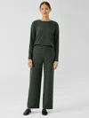 Eileen Fisher Stretch Jersey Knit Straight Pant In Green
