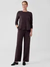 Eileen Fisher Stretch Jersey Knit Straight Pant In Purple