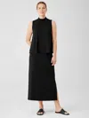 Eileen Fisher Stretch Jersey Knit Straight Skirt In Black