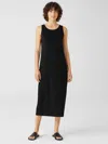 Eileen Fisher Stretch Jersey Knit Tank Dress In Black