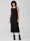 Eileen Fisher Stretch Jersey Knit Tank Dress In Black