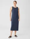 Eileen Fisher Stretch Jersey Knit Tank Dress In Blue