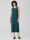 Eileen Fisher Stretch Jersey Knit Tank Dress In Green