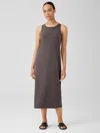 Eileen Fisher Stretch Jersey Knit Tank Dress In Brown