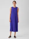 Eileen Fisher Stretch Jersey Knit Tank Dress In Blue