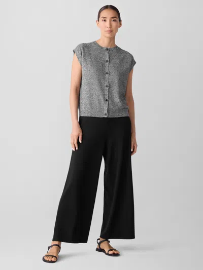 Eileen Fisher Stretch Jersey Knit Wide-leg Pant In Black