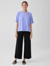Eileen Fisher Stretch Jersey Knit Wide-leg Pant In Black