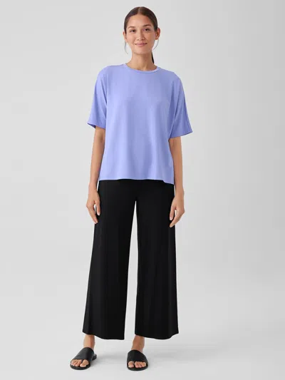 Eileen Fisher Stretch Jersey Knit Wide-leg Pant In Black