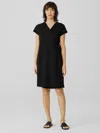 Eileen Fisher Stretch Jersey Knit Wrap Dress In Black