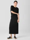 Eileen Fisher Stretch Jersey Knit A-line Skirt In Black