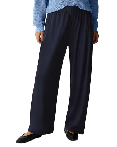 Eileen Fisher Stretch Jersey Straight Ankle Pants In Blue