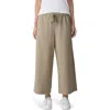 Eileen Fisher Stretch Organic Cotton Crop Wide Leg Pants