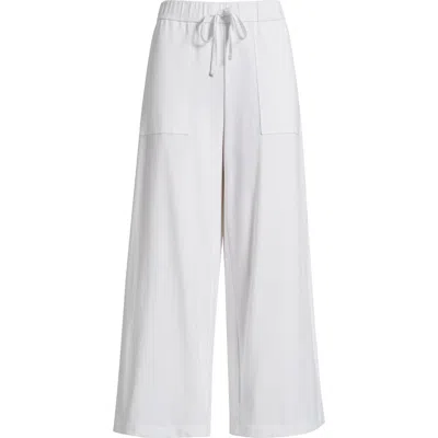 Eileen Fisher Stretch Organic Cotton Crop Wide Leg Pants