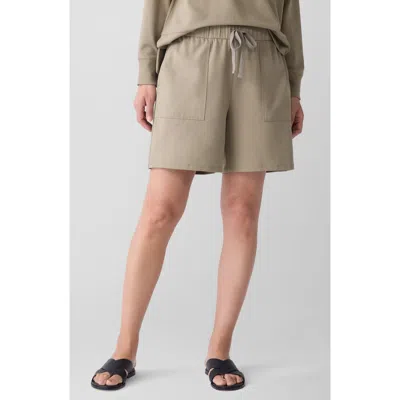 Eileen Fisher Stretch Organic Cotton Drawstring Shorts