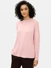 Eileen Fisher Luxe Merino Stretch Tunic In Responsible Wool In Pink