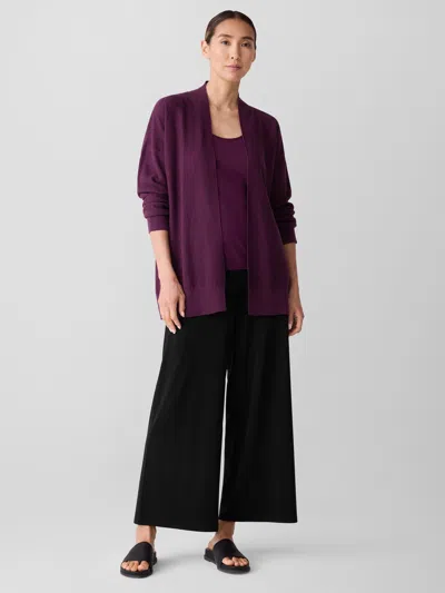 Eileen Fisher Stretch Silk Jersey Scoop Neck Tank In Purple