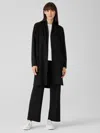 Eileen Fisher Stretch Terry High Collar Jacket In Black