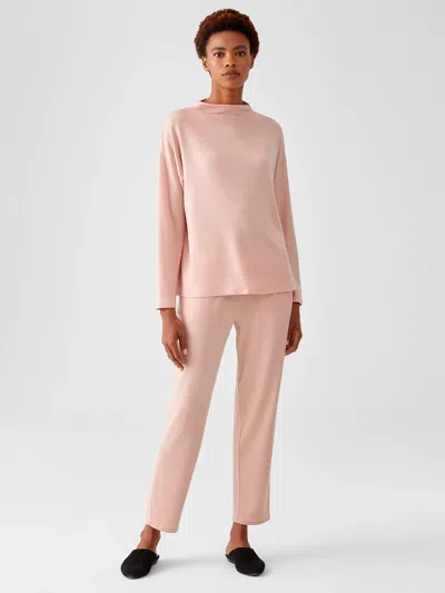 Eileen Fisher Stretch Terry Slouchy Cropped Pant In Pink