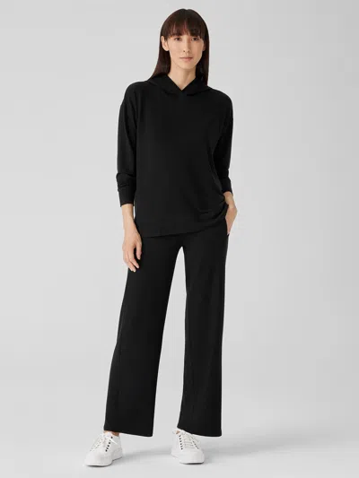 Eileen Fisher Stretch Terry Straight Pant In Black