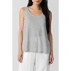 Eileen Fisher Stripe Organic Linen Tank In Multi