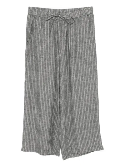 Eileen Fisher Stripe-printed Trousers In Black