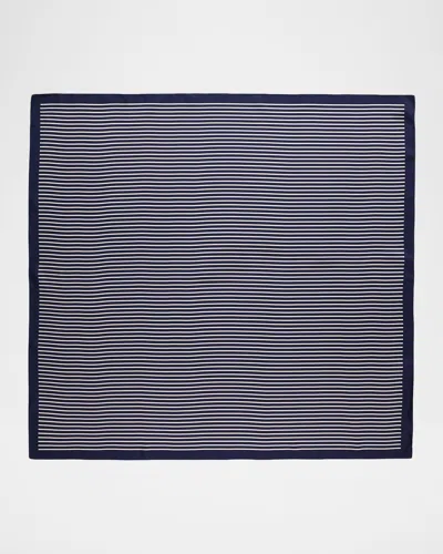 Eileen Fisher Striped Silk Bandana In Gray