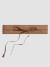 Eileen Fisher Suede And Leather Reversible Belt In Brown
