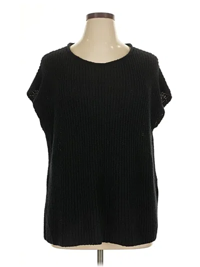 Pre-owned Eileen Fisher Sweater Vest In Black