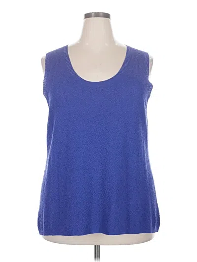 Pre-owned Eileen Fisher Sweater Vest In Blue